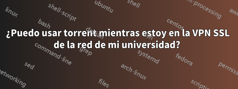 ¿Puedo usar torrent mientras estoy en la VPN SSL de la red de mi universidad? 