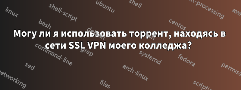 Могу ли я использовать торрент, находясь в сети SSL VPN моего колледжа? 