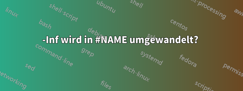 -Inf wird in #NAME umgewandelt?