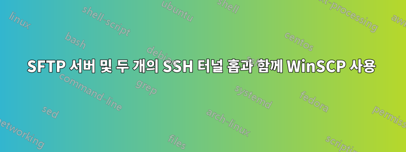 SFTP 서버 및 두 개의 SSH 터널 홉과 함께 WinSCP 사용