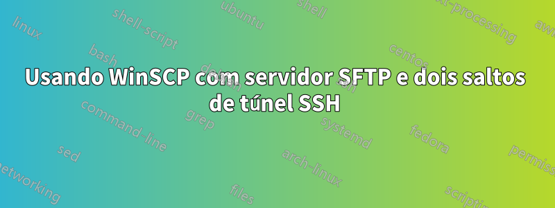 Usando WinSCP com servidor SFTP e dois saltos de túnel SSH