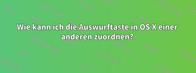 Wie kann ich die Auswurftaste in OS X einer anderen zuordnen?