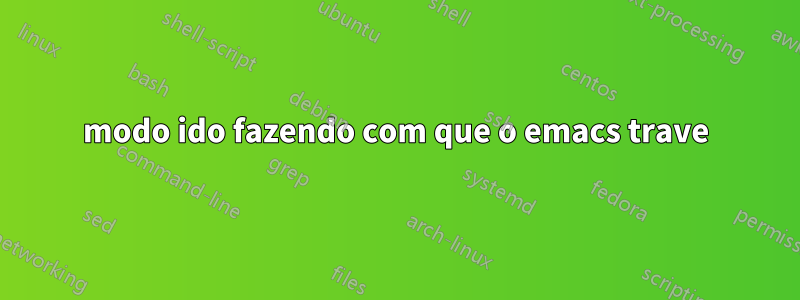 modo ido fazendo com que o emacs trave