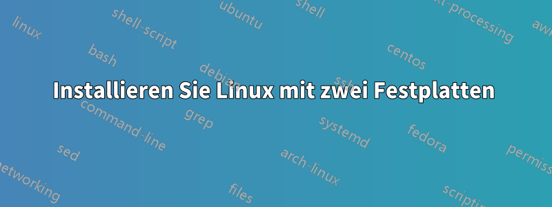 Installieren Sie Linux mit zwei Festplatten