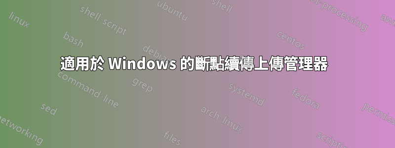 適用於 Windows 的斷點續傳上傳管理器 