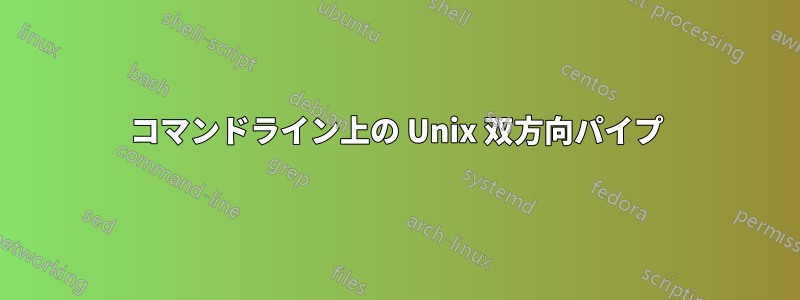 コマンドライン上の Unix 双方向パイプ