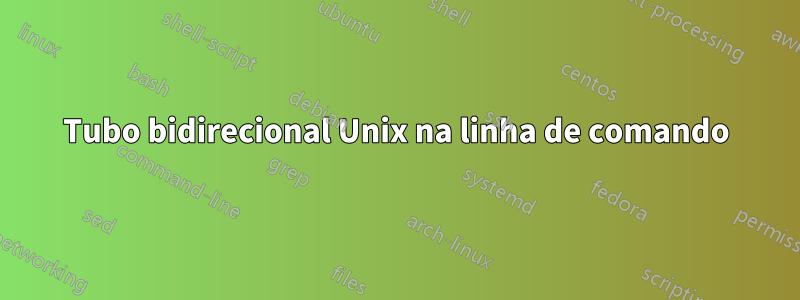 Tubo bidirecional Unix na linha de comando