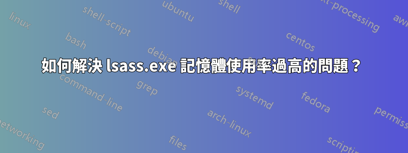 如何解決 lsass.exe 記憶體使用率過高的問題？