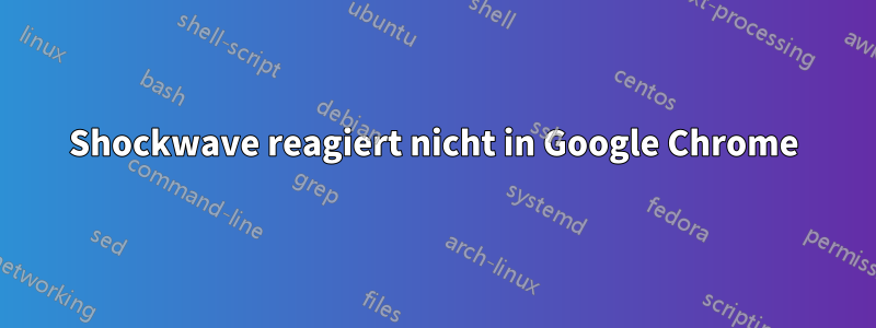 Shockwave reagiert nicht in Google Chrome