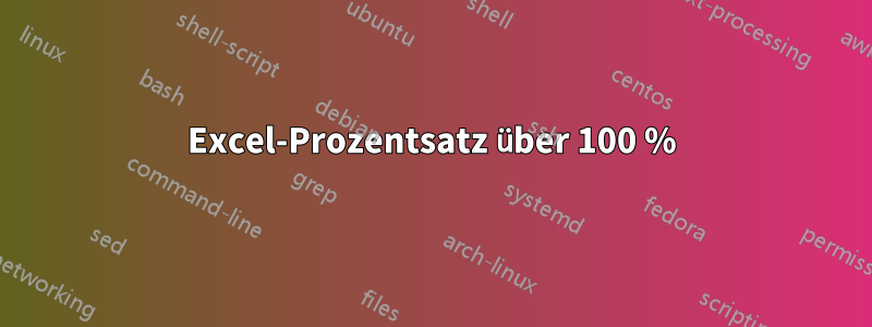 Excel-Prozentsatz über 100 %