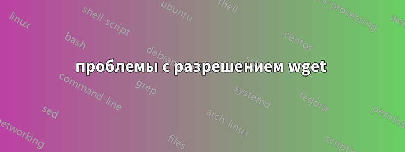 проблемы с разрешением wget