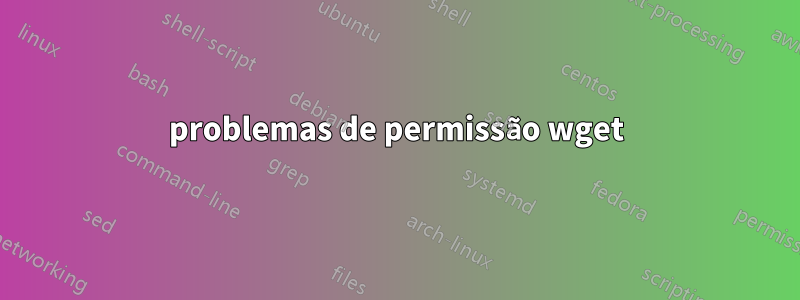 problemas de permissão wget