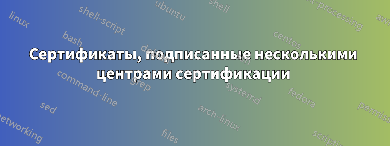 Сертификаты, подписанные несколькими центрами сертификации