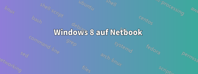 Windows 8 auf Netbook