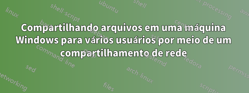 Compartilhando arquivos em uma máquina Windows para vários usuários por meio de um compartilhamento de rede