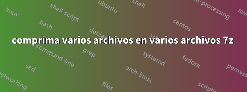 7comprima varios archivos en varios archivos 7z