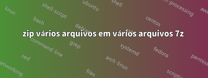 7zip vários arquivos em vários arquivos 7z