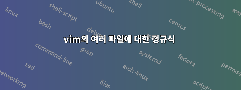 vim의 여러 파일에 대한 정규식