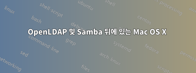 OpenLDAP 및 Samba 뒤에 있는 Mac OS X