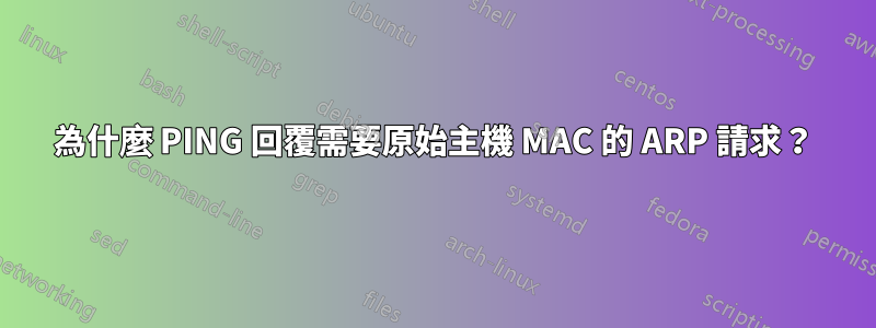 為什麼 PING 回覆需要原始主機 MAC 的 ARP 請求？