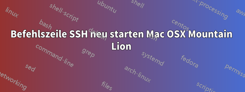 Befehlszeile SSH neu starten Mac OSX Mountain Lion