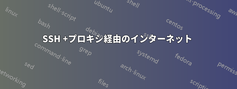 SSH +プロキシ経由のインターネット