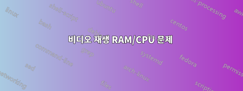 비디오 재생 RAM/CPU 문제