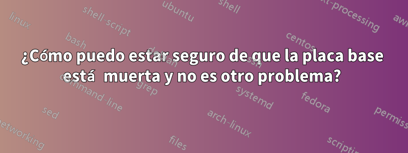 ¿Cómo puedo estar seguro de que la placa base está muerta y no es otro problema?