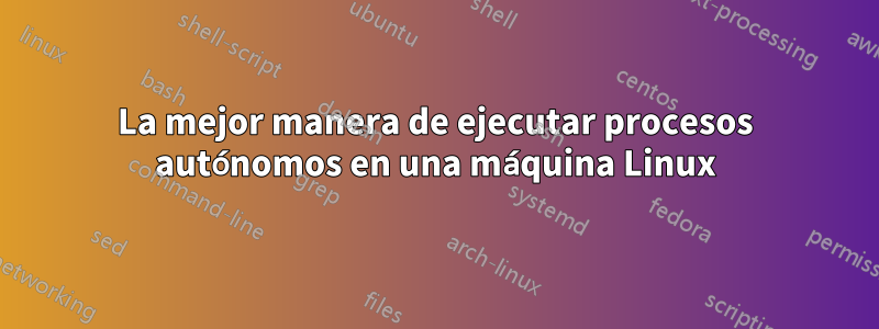 La mejor manera de ejecutar procesos autónomos en una máquina Linux