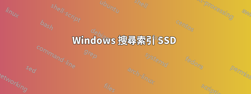 Windows 搜尋索引 SSD