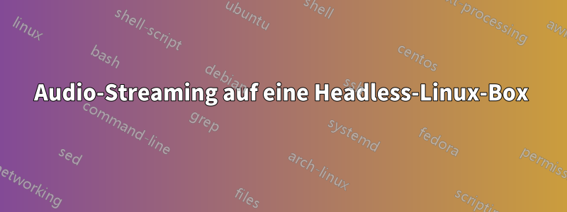 Audio-Streaming auf eine Headless-Linux-Box