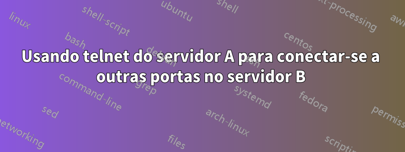 Usando telnet do servidor A para conectar-se a outras portas no servidor B