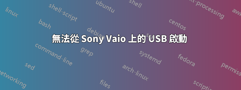 無法從 Sony Vaio 上的 USB 啟動