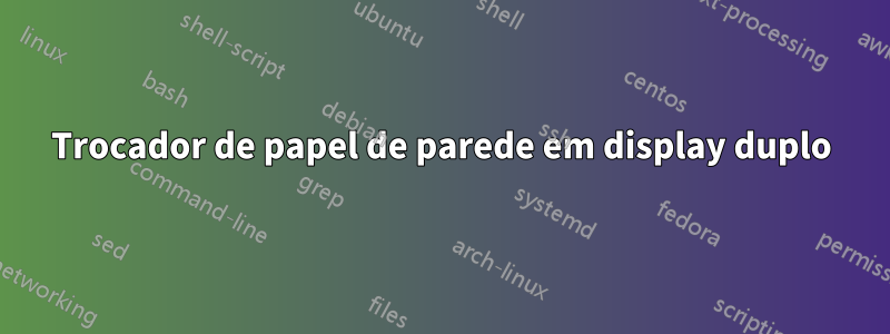 Trocador de papel de parede em display duplo