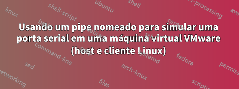 Usando um pipe nomeado para simular uma porta serial em uma máquina virtual VMware (host e cliente Linux)