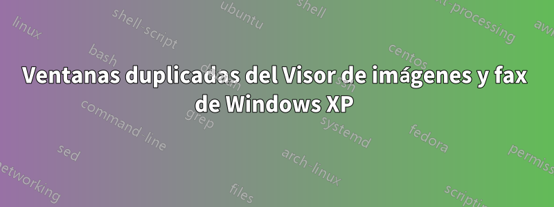 Ventanas duplicadas del Visor de imágenes y fax de Windows XP