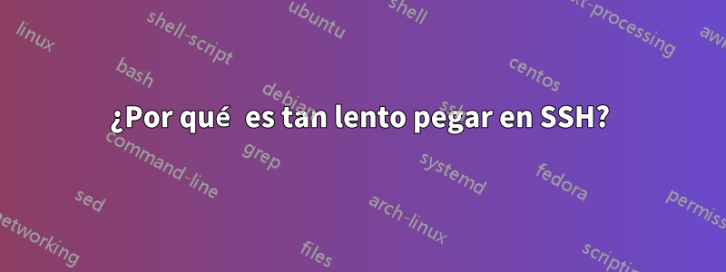 ¿Por qué es tan lento pegar en SSH?