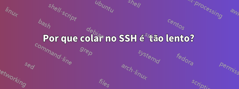 Por que colar no SSH é tão lento?