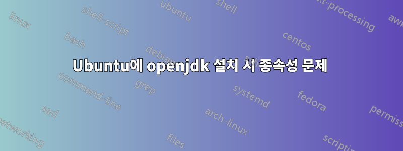 Ubuntu에 openjdk 설치 시 종속성 문제