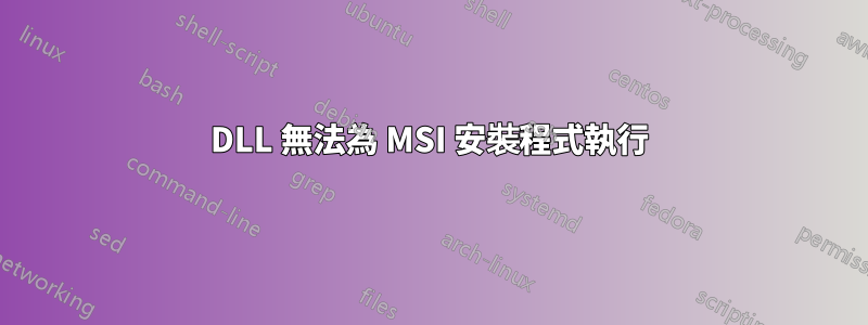 DLL 無法為 MSI 安裝程式執行