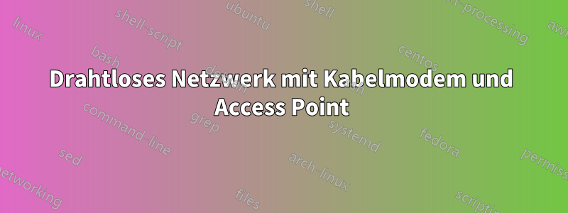 Drahtloses Netzwerk mit Kabelmodem und Access Point