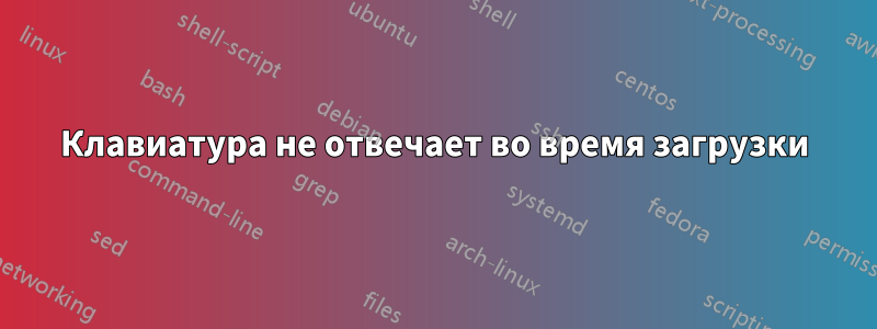 Клавиатура не отвечает во время загрузки