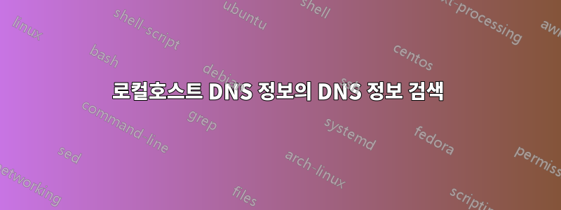 로컬호스트 DNS 정보의 DNS 정보 검색