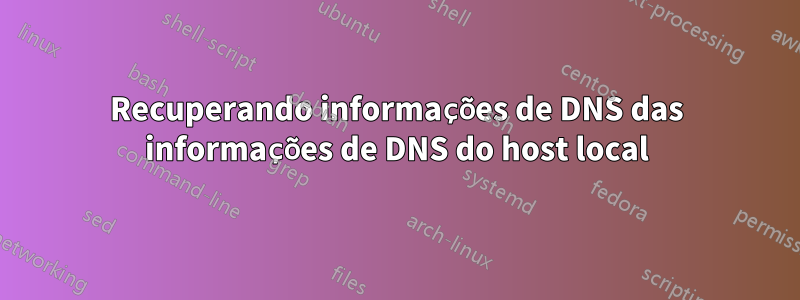 Recuperando informações de DNS das informações de DNS do host local