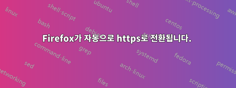 Firefox가 자동으로 https로 전환됩니다.