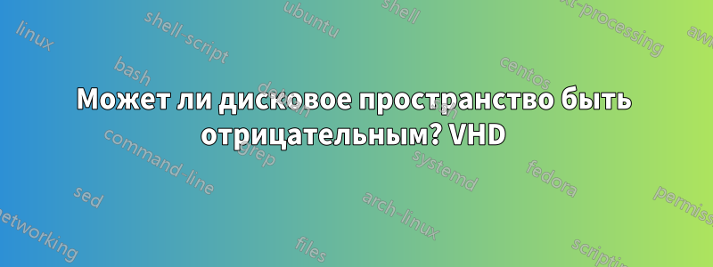 Может ли дисковое пространство быть отрицательным? VHD