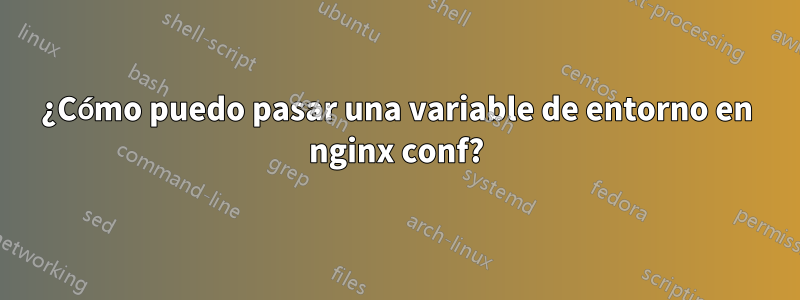 ¿Cómo puedo pasar una variable de entorno en nginx conf?