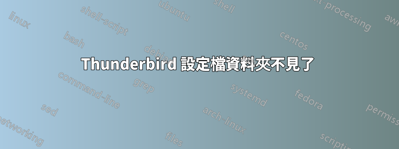 Thunderbird 設定檔資料夾不見了