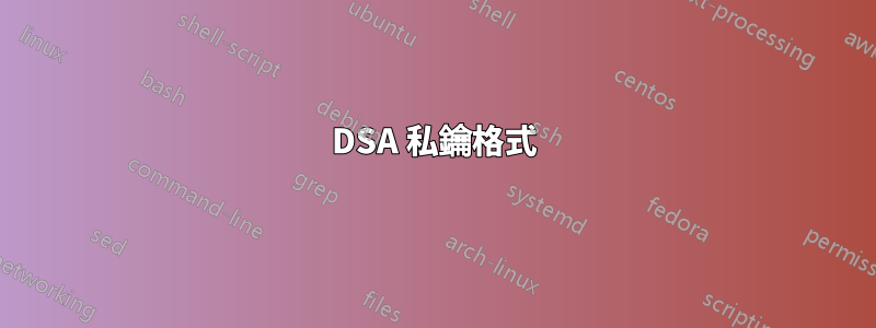 DSA 私鑰格式