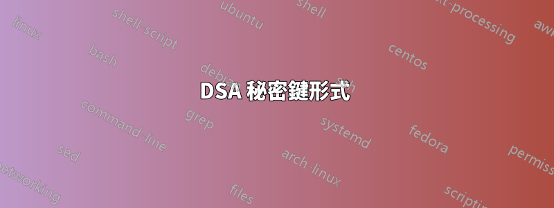 DSA 秘密鍵形式